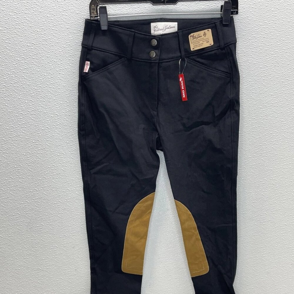 NWT Tailored Sportsman Black w/ Tan Kneepatch